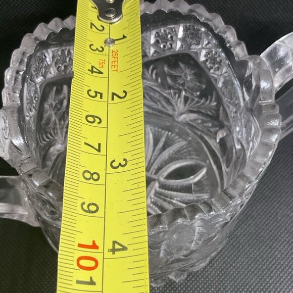 VTG Indiana Glass Gaelic Pattern EAPG Crystal‎ Sugar Bowl Footed Pressed Glass - Picture 10 of 10
